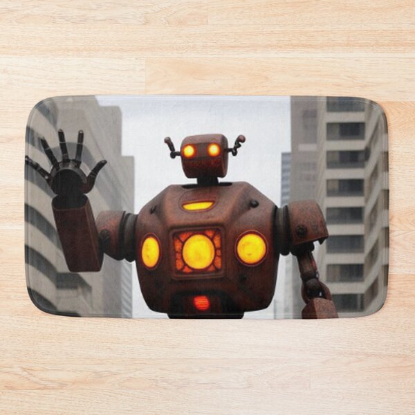 Item preview, Robot Walking Thru Downtown City designed and sold by TheDarkWardrobe.
