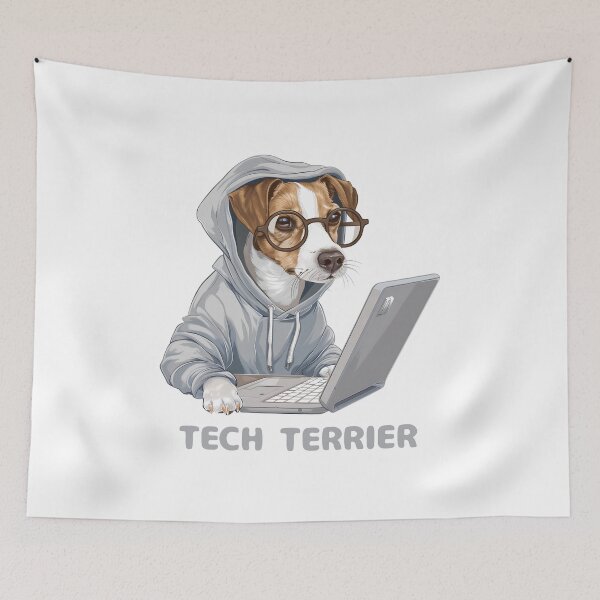 Item preview, Tech Terrier: The Geeky Canine Companion designed and sold by NatureStyle555.