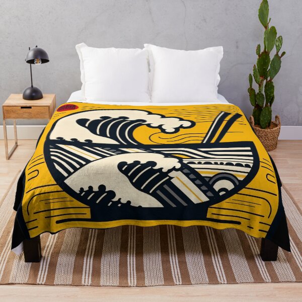 Item preview, The Great Wave of Ramen: A bowl of Japanese noodles in a classic woodblock designed and sold by zoughlal.