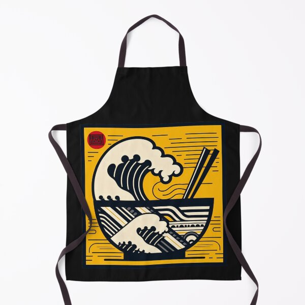 Item preview, The Great Wave of Ramen: A bowl of Japanese noodles in a classic woodblock designed and sold by zoughlal.