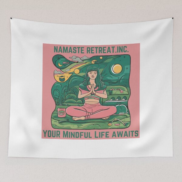 Item preview, NAMASTE RETREAT YOUR MINDFUL LIFE designed and sold by NSBUBBLEPOD.