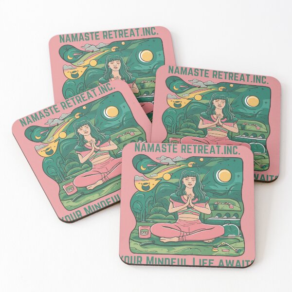 Item preview, NAMASTE RETREAT YOUR MINDFUL LIFE designed and sold by NSBUBBLEPOD.