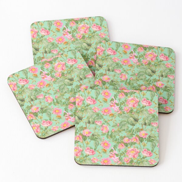 Item preview, beautiful vintage pink roses from Redouté designed and sold by ilustrinna.