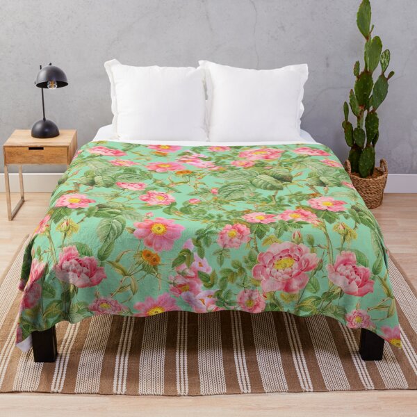 Item preview, beautiful vintage pink roses from Redouté designed and sold by ilustrinna.