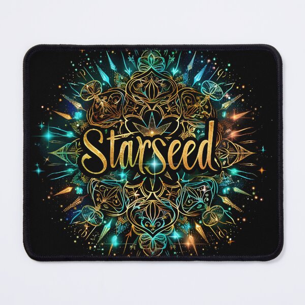 Item preview, Starseed Magical Mandala Psychedelic Gold Stars Crystals Logo  designed and sold by tribalfantasy.