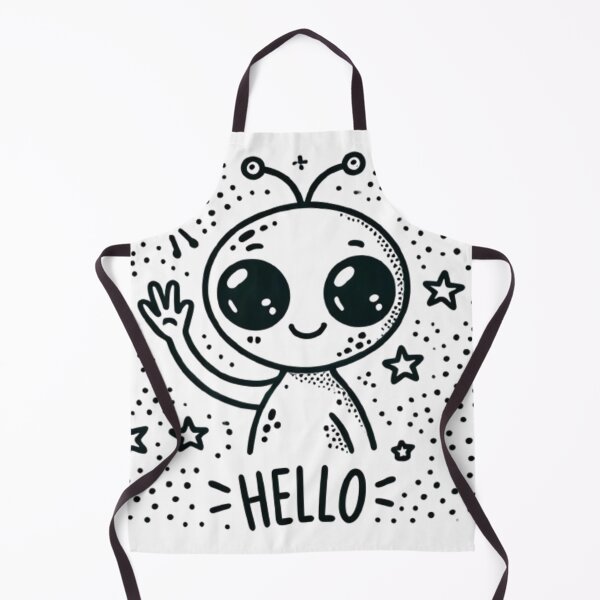 Item preview, Cute Alien Saying Hello - Fun and Whimsical Space Design designed and sold by NattyGe.