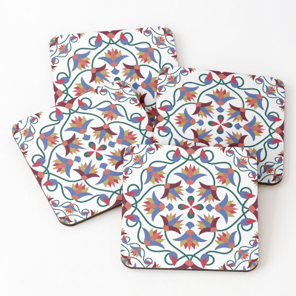 Item preview, colored lotus flora decorative Egyptian tent fabric design.  designed and sold by HEMRO.