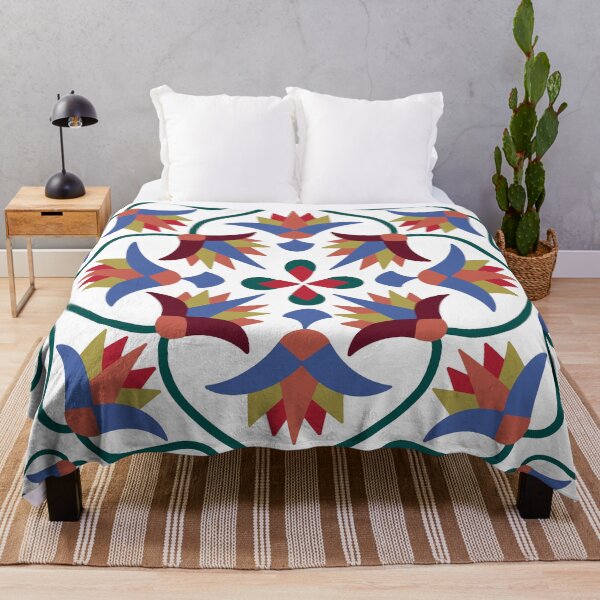 Item preview, colored lotus flora decorative Egyptian tent fabric design. designed and sold by HEMRO.