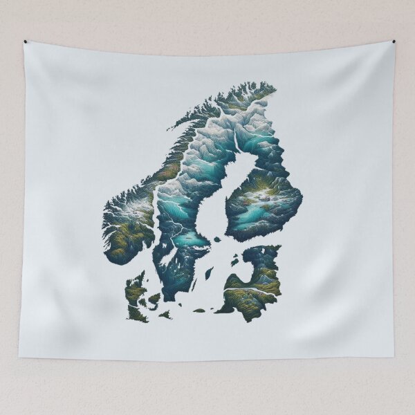 Item preview, Abstract Map of Continental Nothern Europe designed and sold by Gaborai.