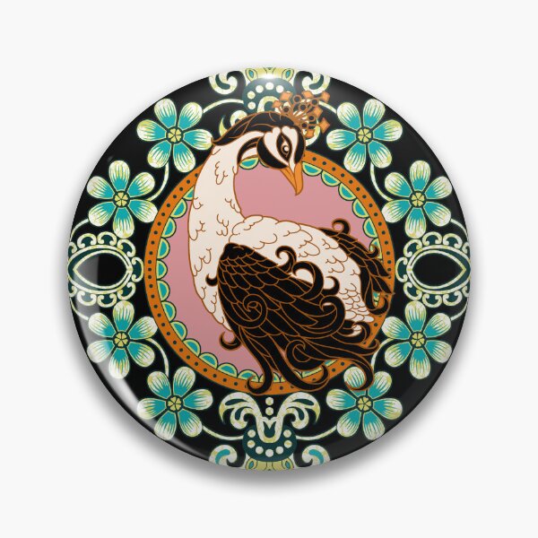 Item preview, Peacock in a glass frame blooming flowers designed and sold by Sabbku-ma666.