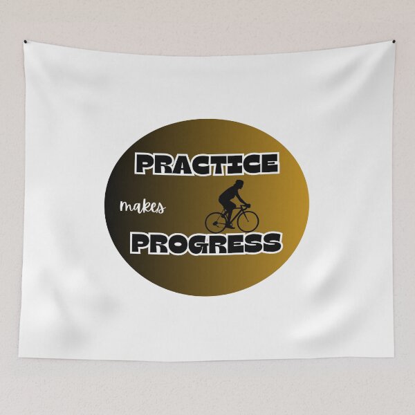 Item preview, practice makes progress cycling designed and sold by IFarty.