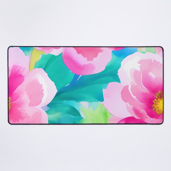Item preview, Hot Pink and Turquoise Watercolor Floral Pattern for Vibrant and Eclectic Decor designed and sold by kathrynchill.