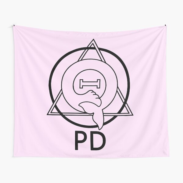 PD (ytb) Theta-Delta Therian Symbol WHITE Tapestry Christmas Tapestries