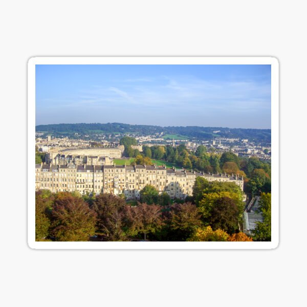 Marlborough Buildings - Aerial Image of Bath, Somerset, UK Sticker