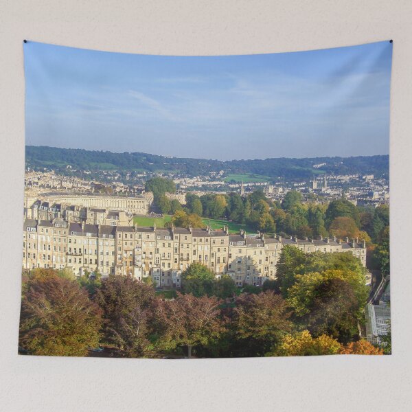 Item preview, Marlborough Buildings - Aerial Image of Bath, Somerset, UK designed and sold by FOLK ART FUSION.