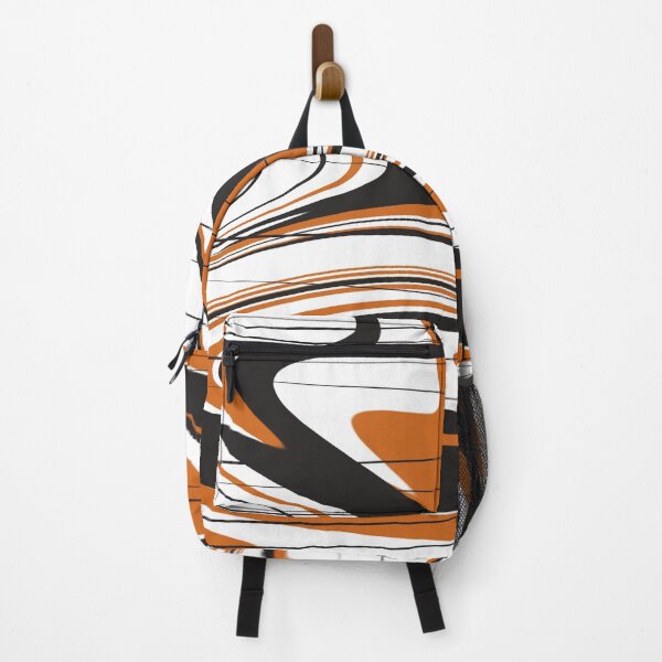 Item preview, Abstract Waves in Orange and Black designed and sold by MaverickMarks.