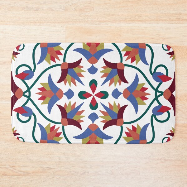 Item preview, colored lotus flora decorative Egyptian tent fabric design.  designed and sold by HEMRO.