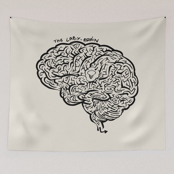 Item preview, Laby-Brain (monochrome black) designed and sold by TomiAx.