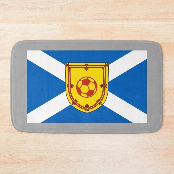 Item preview, Scottish Saltire Flag with red Football Shield (bratach na h-Alba le sgiath dearg ball-coise) designed and sold by JonathanR1994.