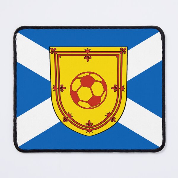 Item preview, Scottish Saltire Flag with red Football Shield (bratach na h-Alba le sgiath dearg ball-coise) designed and sold by JonathanR1994.
