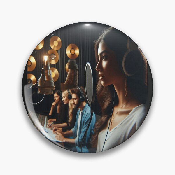 Item preview, Macy Kaplan In The Studio Hoping For Her Gold Record designed and sold by BrightrDayMusicArt.