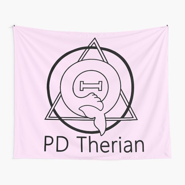 PD (ytb) Theta-Delta Therian Symbol WHITE Tapestry Christmas