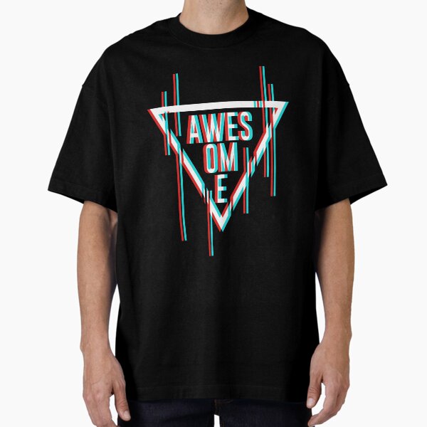 Glitchy Triangle of Awesomeness Oversized T-Shirt