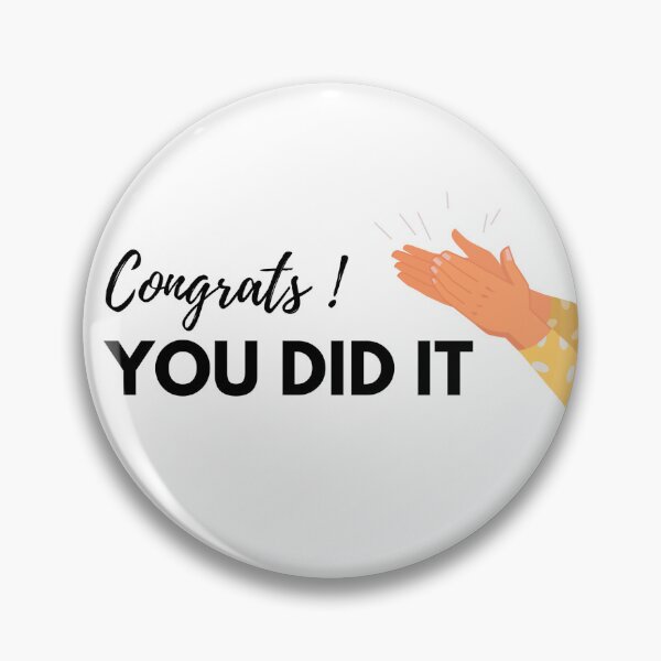 Item preview, Congrats ! You did it ! designed and sold by Sketchbook Studio by Aqsaa.