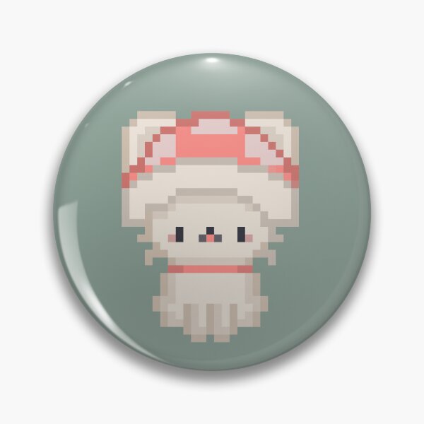Item preview, Kawaii cat with mushroom cap Sticker designed and sold by Hela12art.