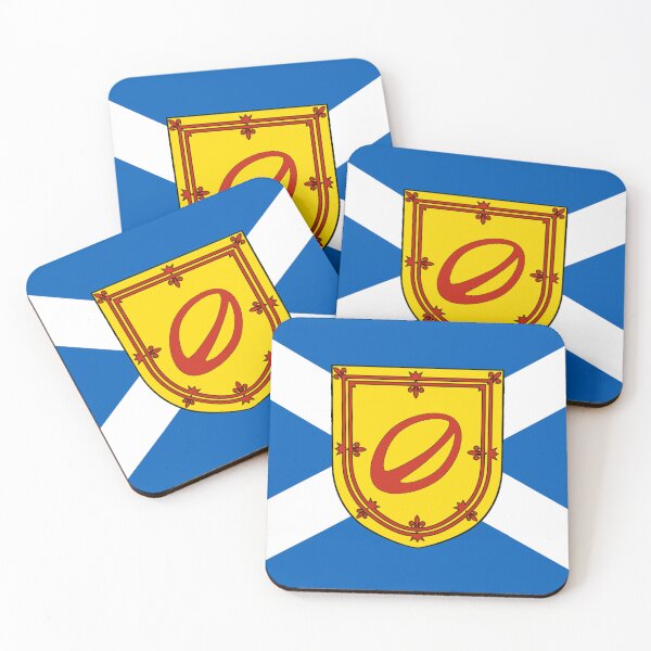 Item preview, Scottish Saltire Flag with Rugby Ball Shield (bratach na h-Alba le sgiath ball rugbaidh) designed and sold by JonathanR1994.