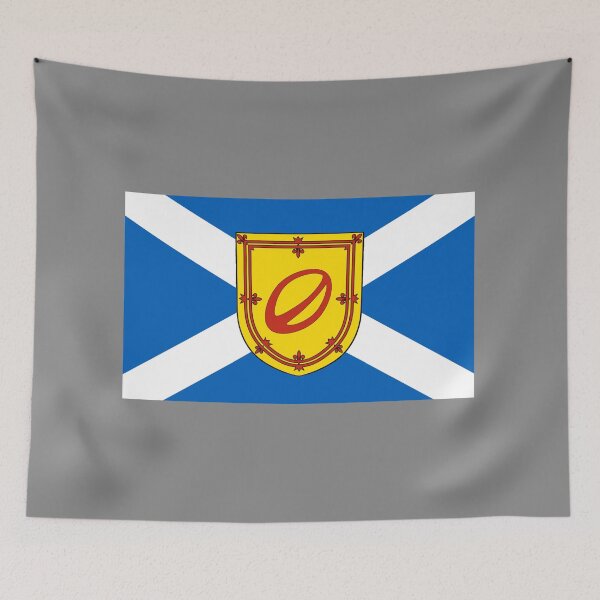 Item preview, Scottish Saltire Flag with Rugby Ball Shield (bratach na h-Alba le sgiath ball rugbaidh) designed and sold by JonathanR1994.