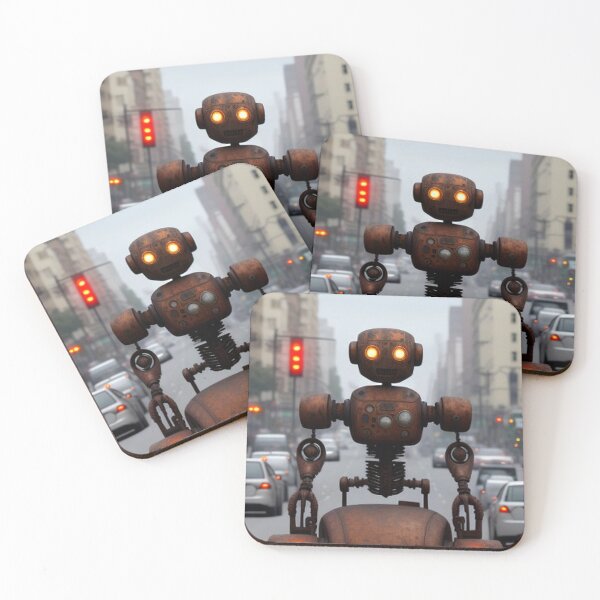 Item preview, Robot Rolling Thru Downtown  designed and sold by TheDarkWardrobe.