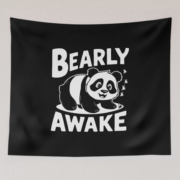 Item preview, Bearly Awake Tired Panda designed and sold by Haji  Kamora.