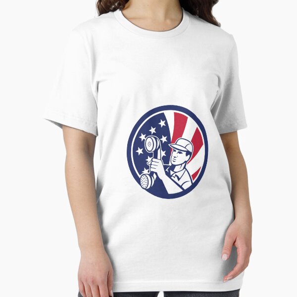Item preview, American Telephone Installation Repair Technician Icon  designed and sold by patrimonio.