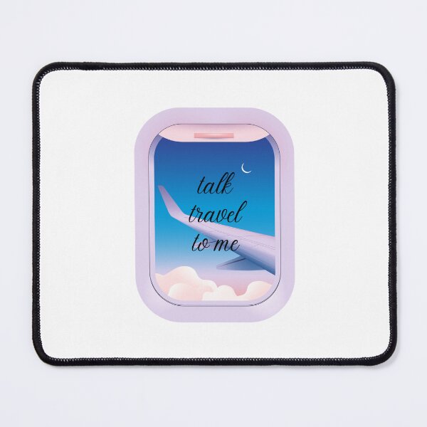 Item preview, Talk travel to me airport window blue pink  designed and sold by Sketchbook Studio by Aqsaa.