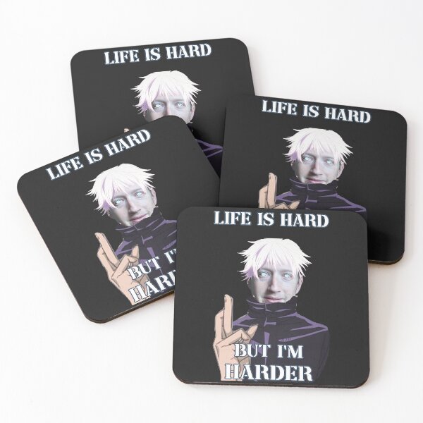 Item preview, life is hard but im harder mark satoru designed and sold by BoujeeHostage.