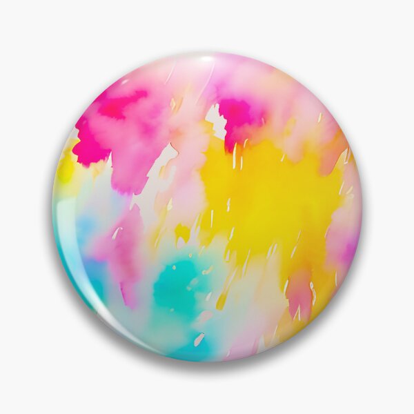Item preview, Watercolor Pink Yellow and Turquoise Abstract Pattern for Maximalist and Vibrant Decor designed and sold by kathrynchill.