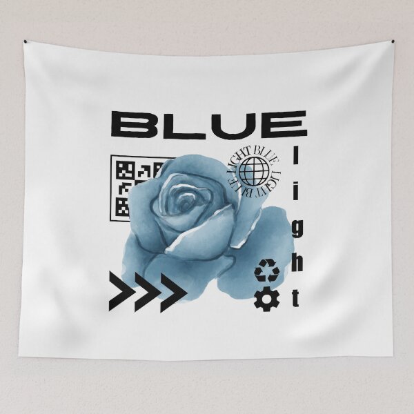 Item preview, Blue Rose with Black Text  designed and sold by AveryZi.