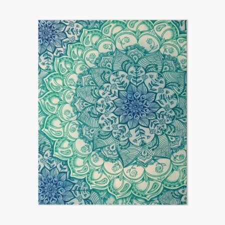 Emerald Doodle Art Board Print