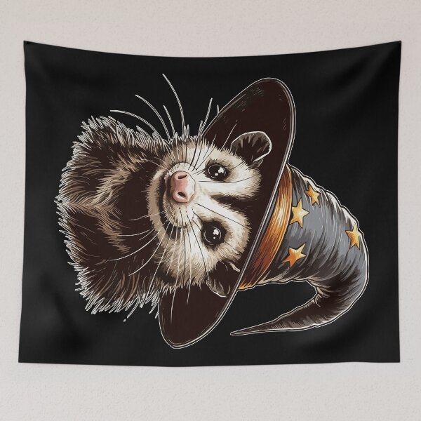 Item preview, Opossum Wizard Cottagecore designed and sold by TomFrontierArt.