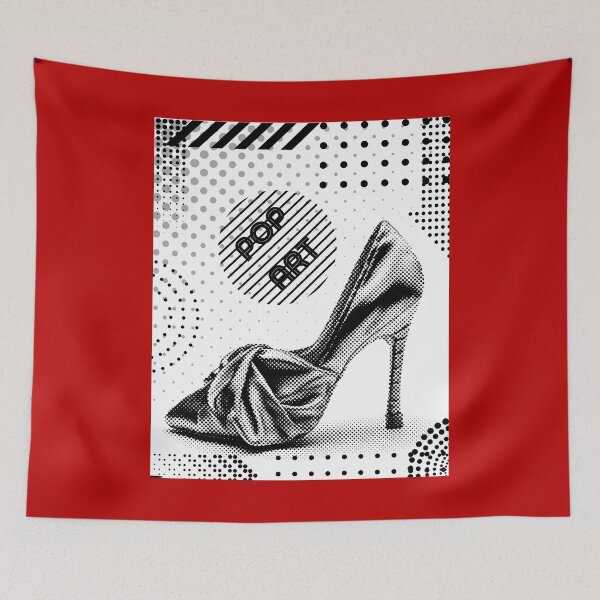 Item preview, The shoe, pop-art style graphics, monochromatic designed and sold by silent-violin.