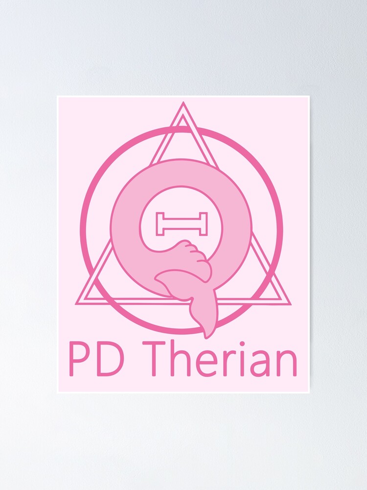 Theta-Delta Therian Symbol Therianthropy WHITE PINK Poster for Sale by PD  Therian