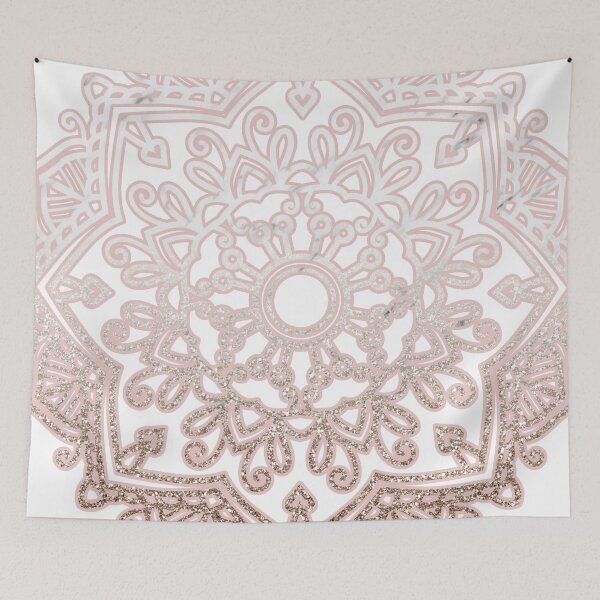 Item preview, Elegant white rose mandala designed and sold by RoseAesthetic.