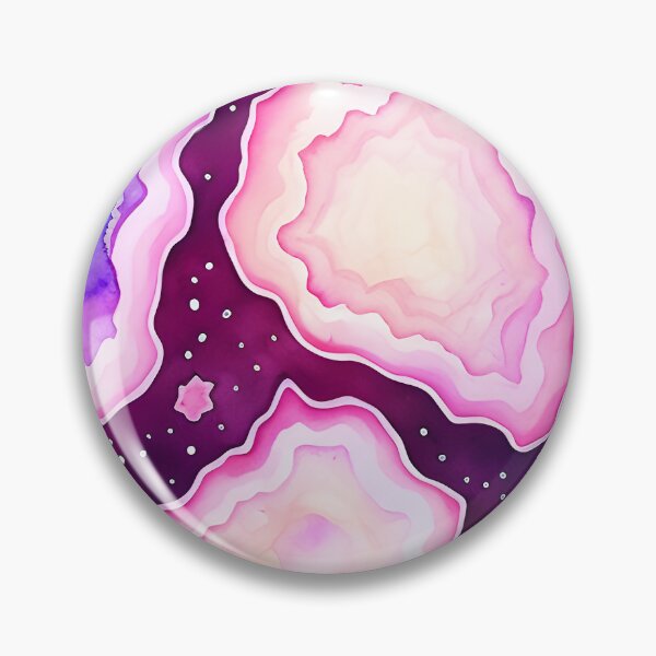 Item preview, A dreamy pink and purple geode pattern in space with stars for maximalist decor designed and sold by kathrynchill.