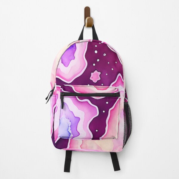 Item preview, A dreamy pink and purple geode pattern in space with stars for maximalist decor designed and sold by kathrynchill.