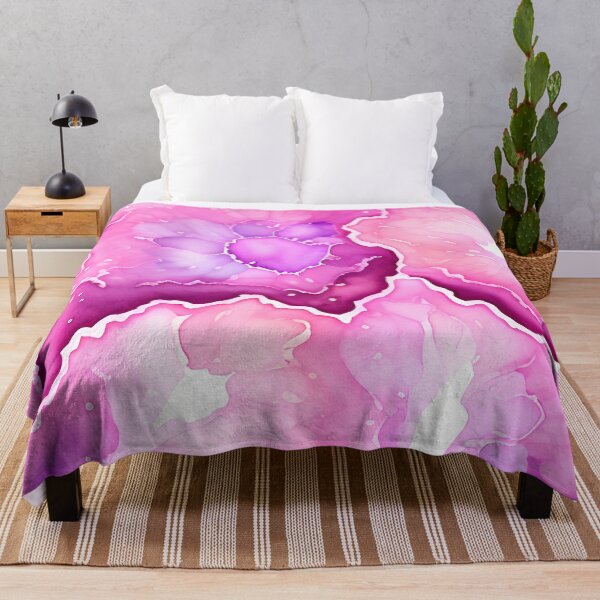 Item preview, Pink Geode Bloom Inspired Watercolor Pattern for Bright and Maximalist Decor designed and sold by kathrynchill.