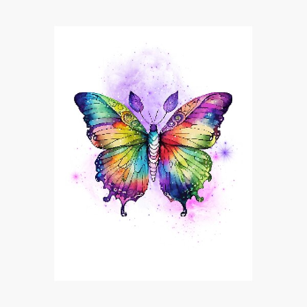 Item preview, Cosmic Butterfly (rainbow) designed and sold by PixalNiite.