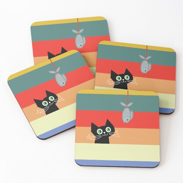 Item preview, " SEE FOOD " a black cat with wide eyes staring intensely at "SEA FOOD"! designed and sold by HEMRO.