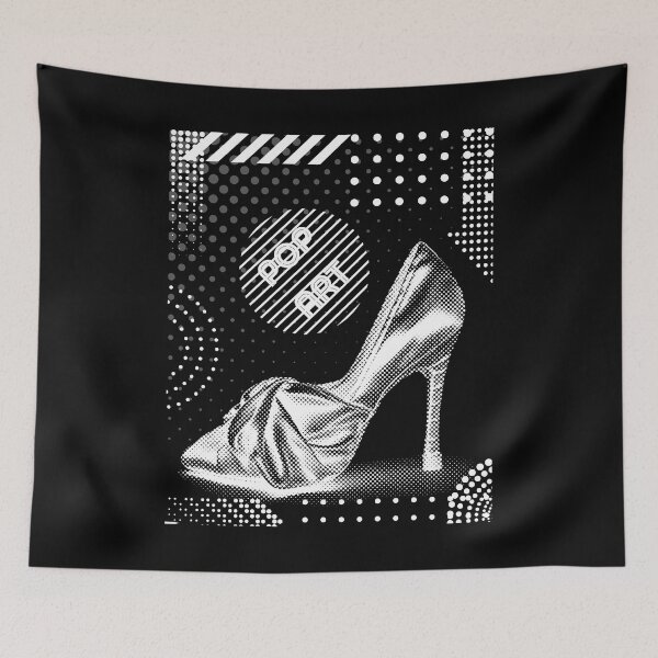 Item preview, Shoe, pop-art style graphics, negative, monochromatic designed and sold by silent-violin.