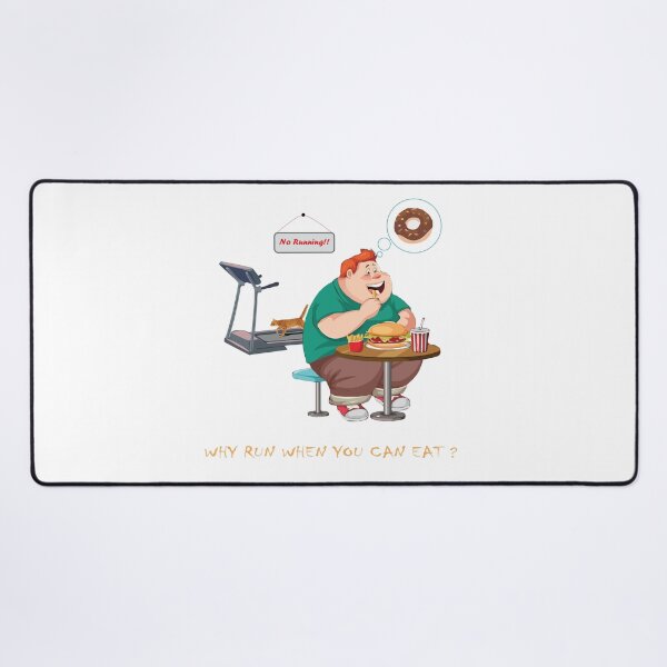 Item preview, Cubby man eating hamburger and avoiding GYM designed and sold by OooPstudio.